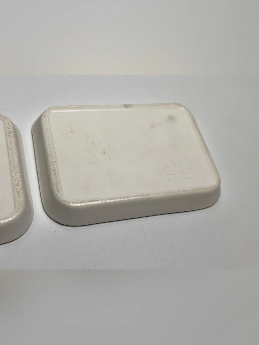 Vintage Set of 2 Italy R2S Monza Melplus Melanine Trinket Snack Trays